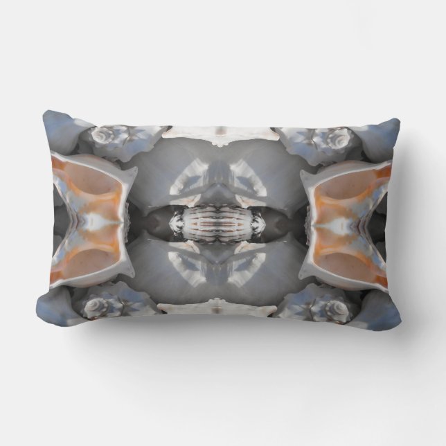 Sea Shell Pattern Lumbar Pillow (Front)