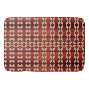 Sea Shell Pattern, Red Bathroom Mat