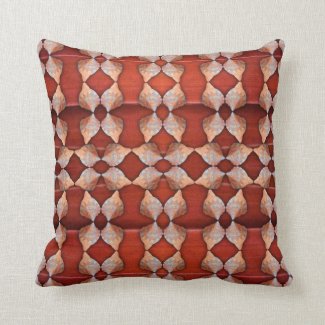 Sea Shell Pattern, Red Throw Pillow