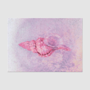 Sea Shell Pink Vintage Ocean Beach Texture Tissue Paper