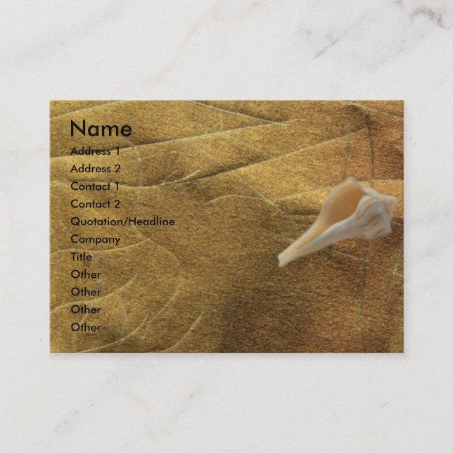 Sea Shell Profile Card (Front)