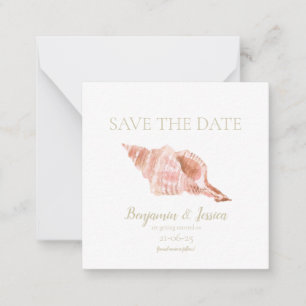 Sea Shell Save the Date card