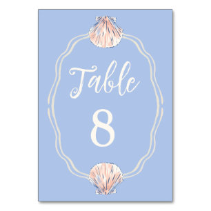 sea shell table number