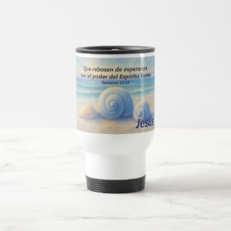 Sea Shell Travel Mug with Romans Verse