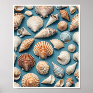 Sea Shell Wall Art Home Decor Room Poster