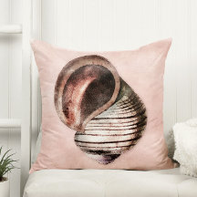 Sea Shell - Watercolor Beach Decor Coral Peach