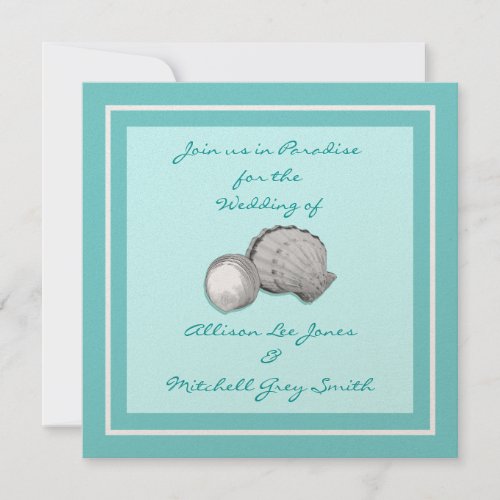 Sea Shell Wedding Invitation