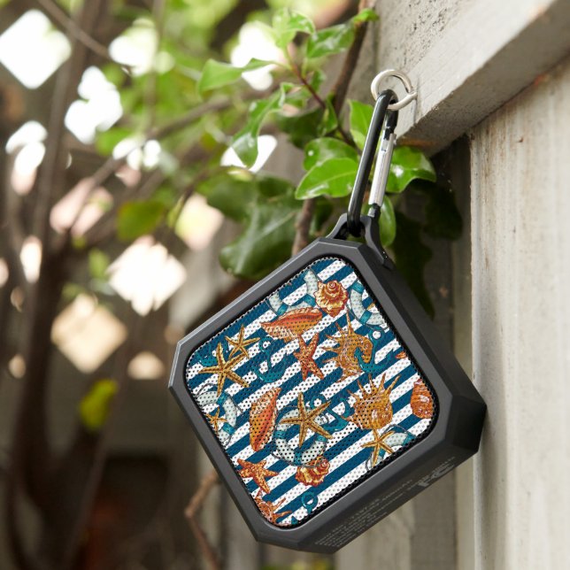 Sea Shells And Anchor Pattern Bluetooth Speaker (Inisitu)