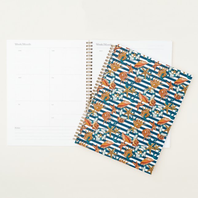 Sea Shells And Anchor Pattern Planner (Display)