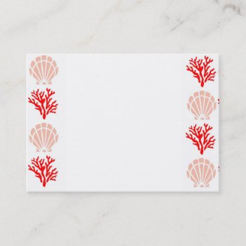 Sea Shells And Coral Business Card by CuteLittleTreasures at Zazzle