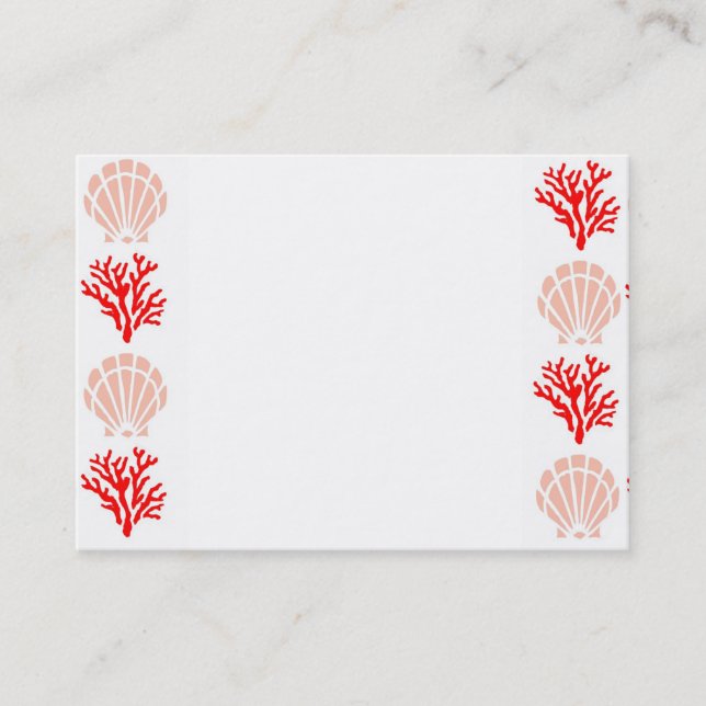 Sea Shells and Coral Business Card (Front)