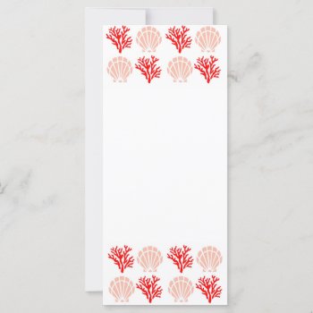 Sea Shells And Coral Rack Card by CuteLittleTreasures at Zazzle