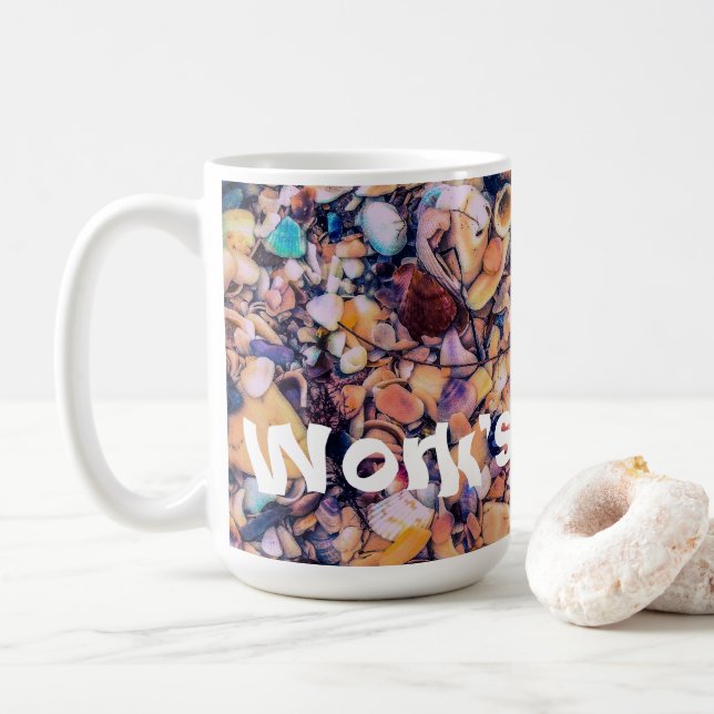Sea Shells and Pebbles Coffee Mug (With Donut)