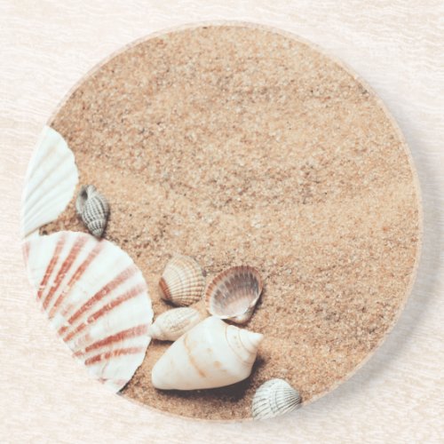 Sea Shells and Sand Coaster
