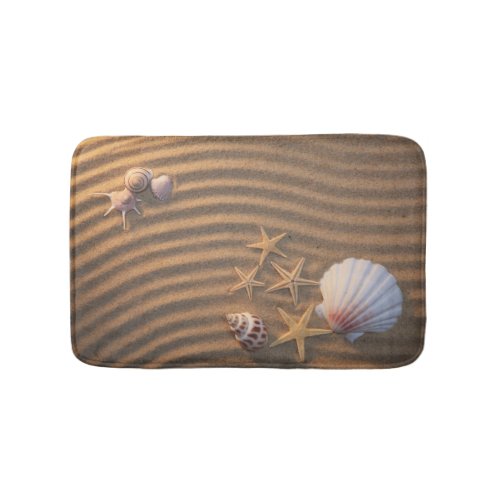 Sea Shells And Starfish Bathroom Mat