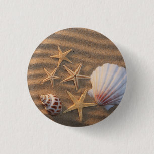 Sea Shells And Starfish Button
