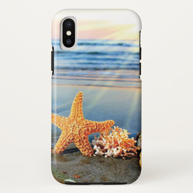 Sea shells and starfish on beach Case-Mate iPhone case (Back)