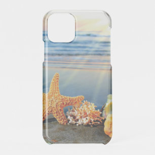 Sea shells and starfish on beach iPhone 11 pro case