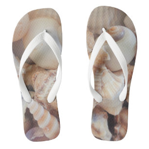 Sea Shells Beach Flip Flops Summer Exotic Tropical
