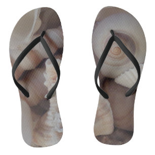 Sea Shells Beach Flip Flops Summer Exotic Tropical