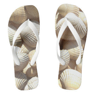 Sea Shells Beach Flip Flops Summer Exotic Tropical