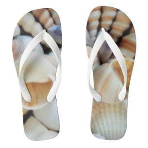 Sea Shells Beach Flip Flops Summer Exotic Tropical