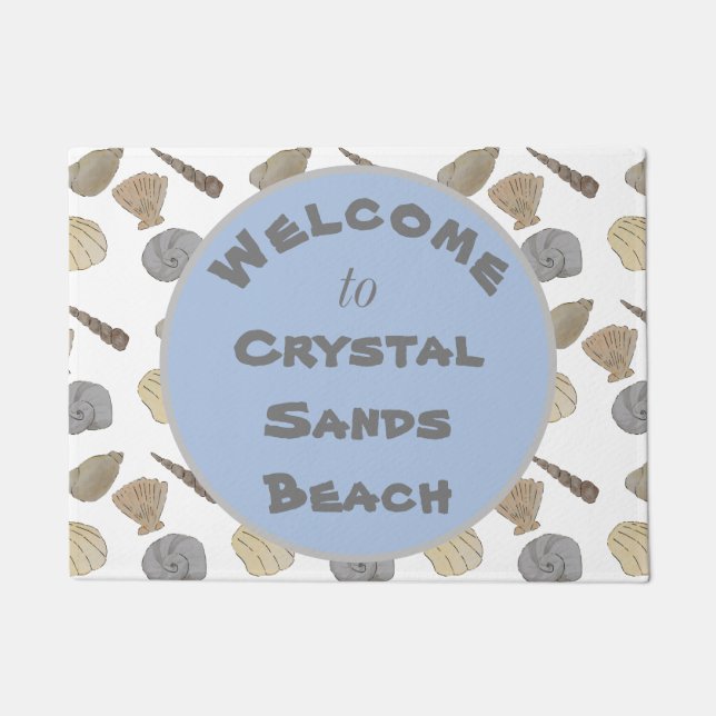 Sea Shells Beach House Welcome Mat (Front)