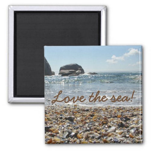 Sea Shells Beach Lover Inspirational Photo Magnet