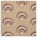Sea shells - brown and beige fabric