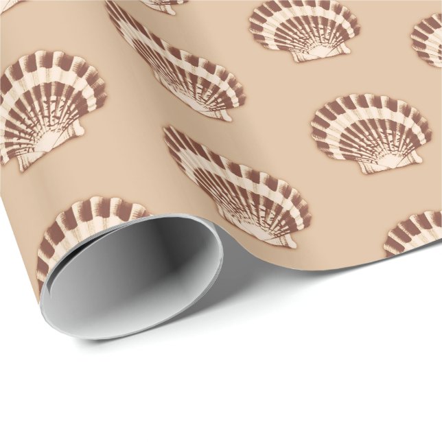 Sea shells - brown and beige wrapping paper (Roll Corner)