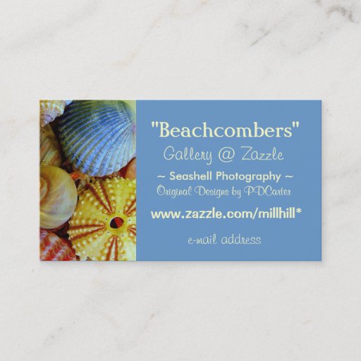 Customizable Sea Shells Business Business Card Templates