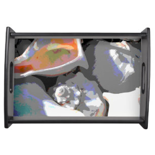 Sea Shells Closeup Serving Tray