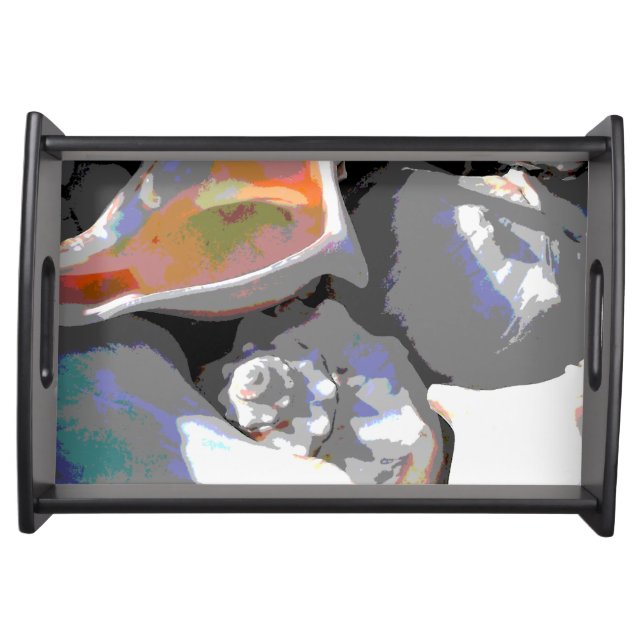 Sea Shells Closeup Serving Tray (Front)