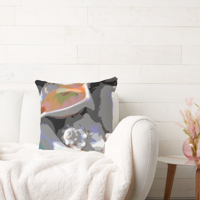 Sea Shells Closeup Throw Pillow (Couch)