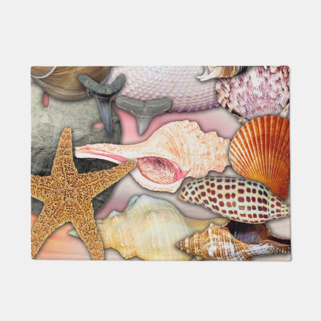 Sea Shells Coastal Living Doormat (Front)