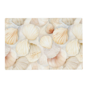 Sea Shells Cream Sand Ivory Beach  Placemat