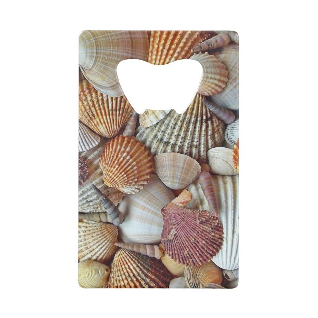 Sea Shells Credit Card Bottle Opener (Front)