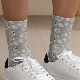 Sea Shells Crustaceancore Ocean Beach Socks