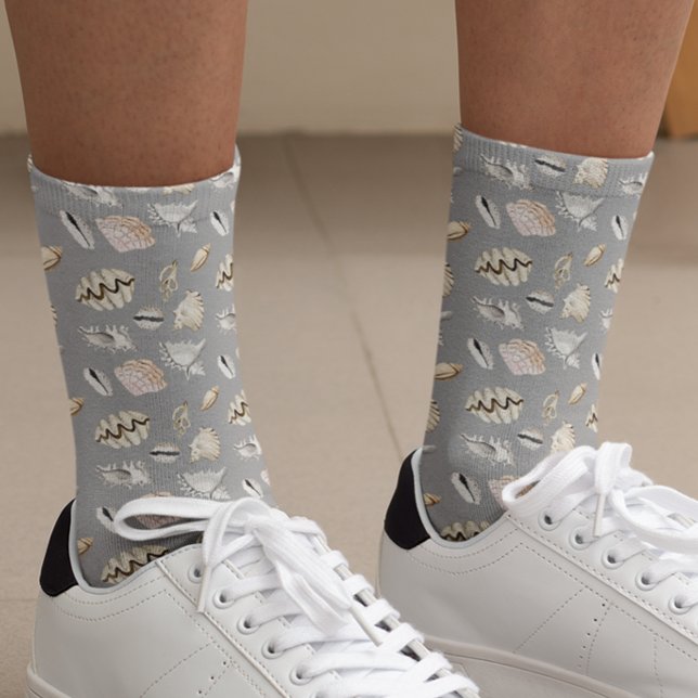 Sea Shells Crustaceancore  Ocean Beach   Socks (Creator Uploaded)