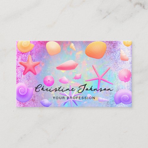 sea shells design business card