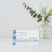 Sea Shells in Blue Business Card (Standing Front)