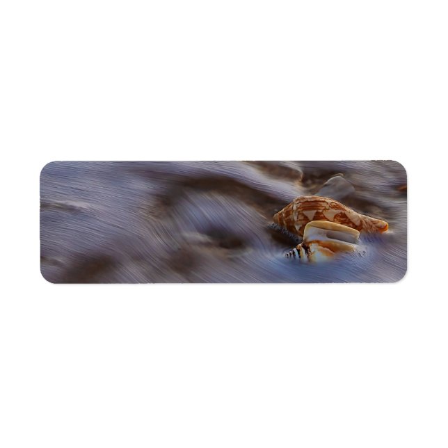 Sea Shells in Surf Return Address Labels (Front)