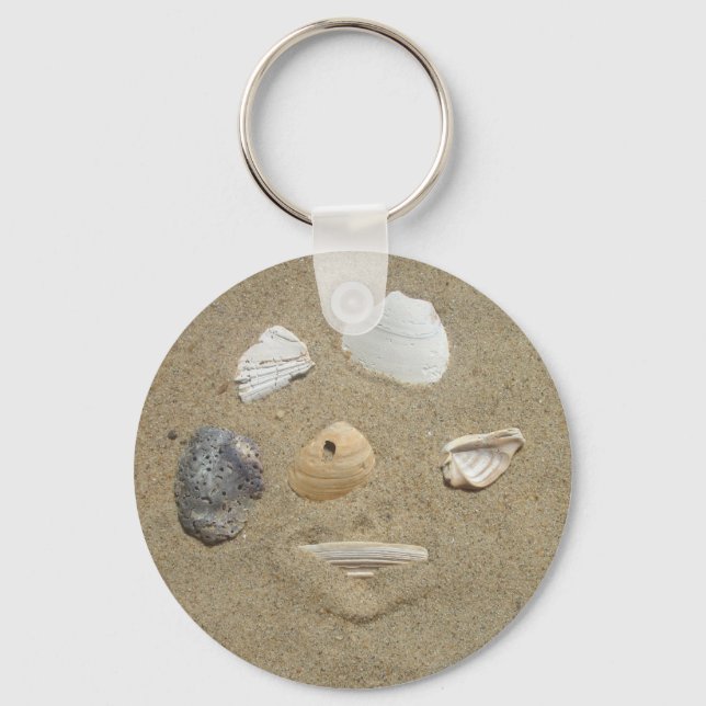 Sea Shells in the Sand Keychain (Front)