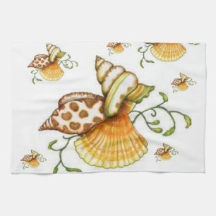 sea shells kitchen hand towels