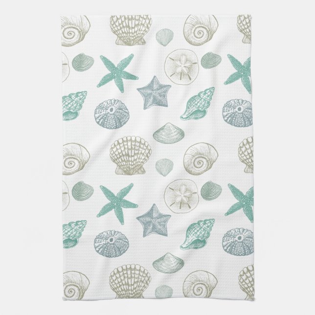 Sea shells kitchen towel (Vertical)