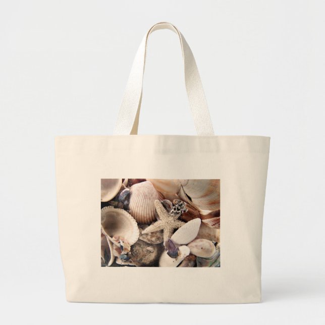 Sea Shells Large Tote Bag (Front)
