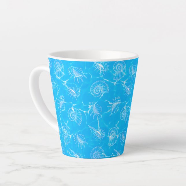 Sea Shells Latte Mug (Left Angle)