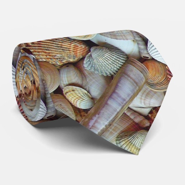 Sea Shells Neck Tie (Rolled)