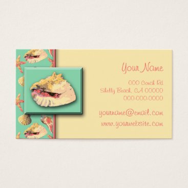 Sea Shells on Aqua Business Card Sea Shells on Aqua Business Card
