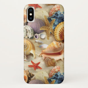 Sea shells on beach iPhone x case